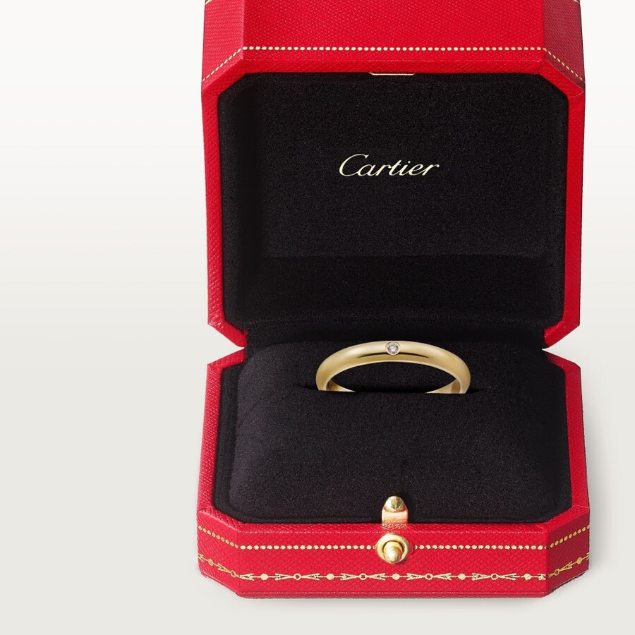 1895 wedding band 2.6 mm width 1 diamond
