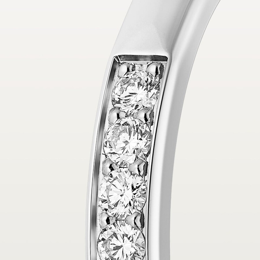 1895 wedding band 2.6 mm width half-paved