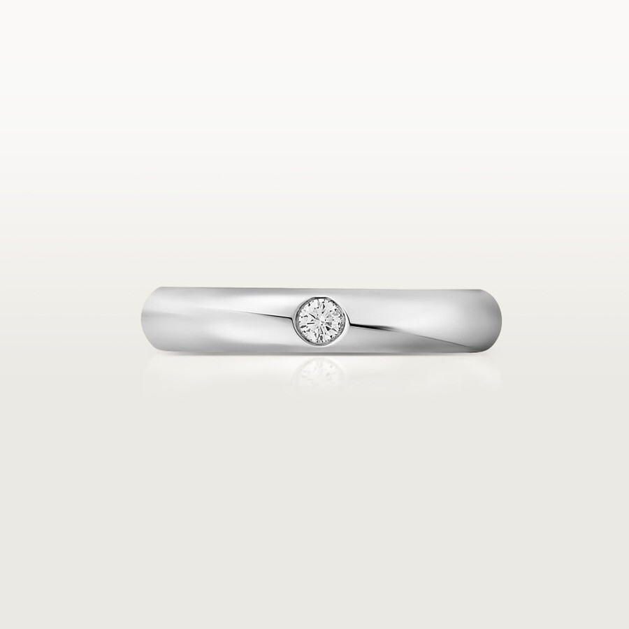 1895 wedding band 3.5 mm width 1 diamond