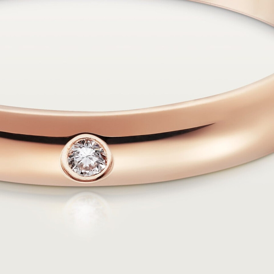 1895 wedding band 2.6 mm width 1 diamond