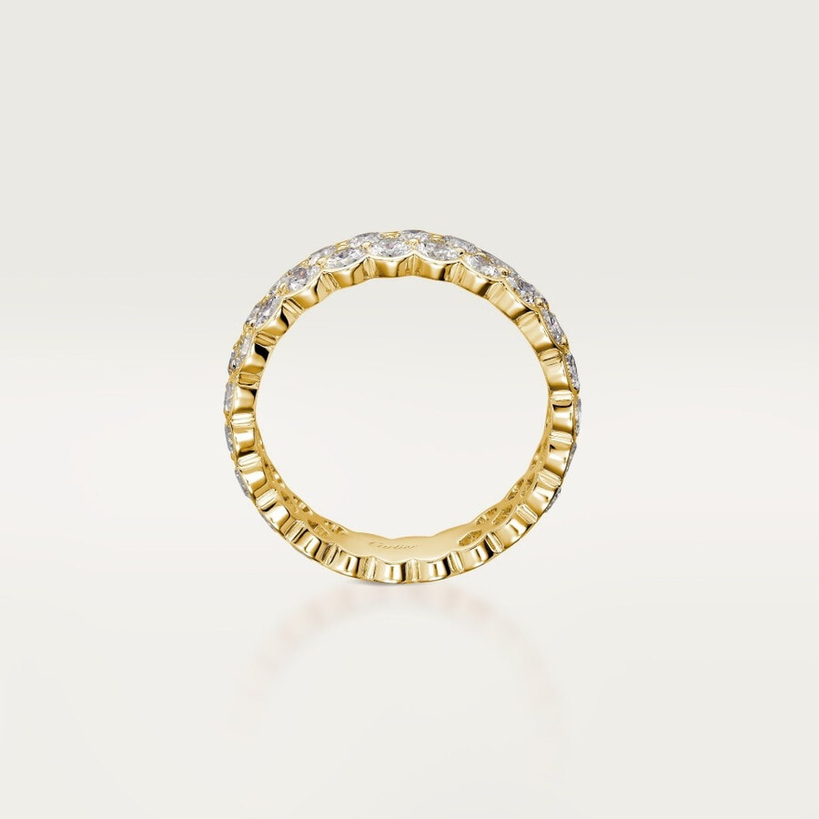 broderie de cartier wedding band double row diamonds
