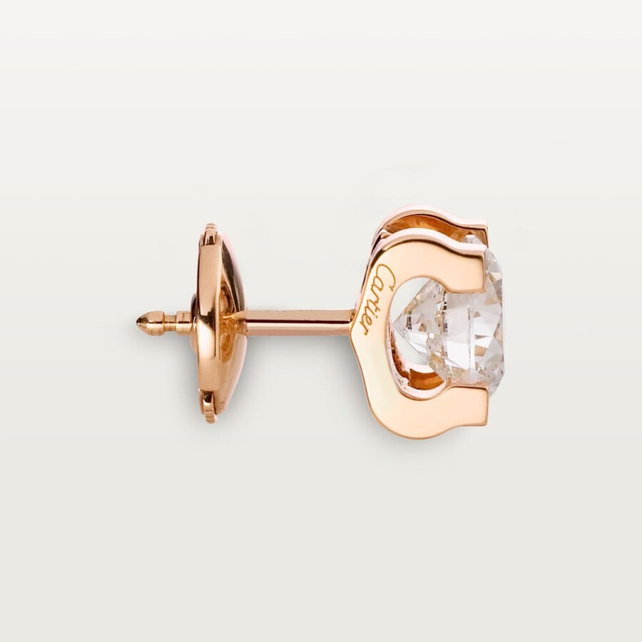 c de cartier stud earrings 2 brilliant-cut diamonds