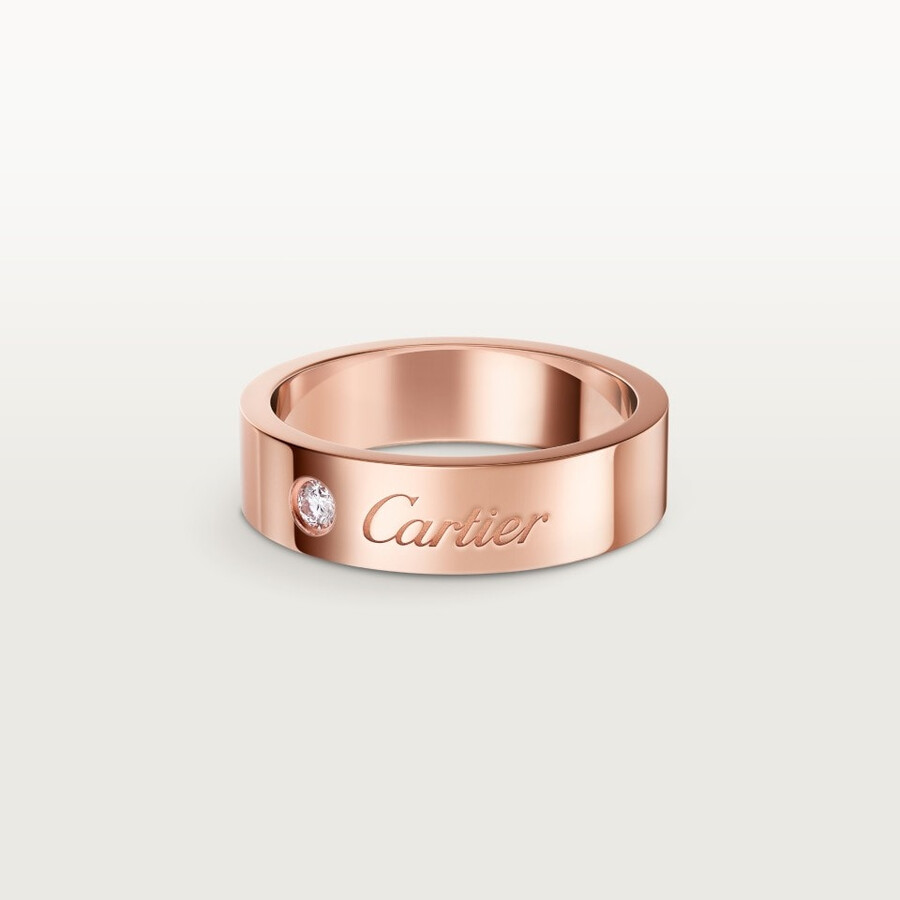 c de cartier wedding ring 5 mm width 1 diamond