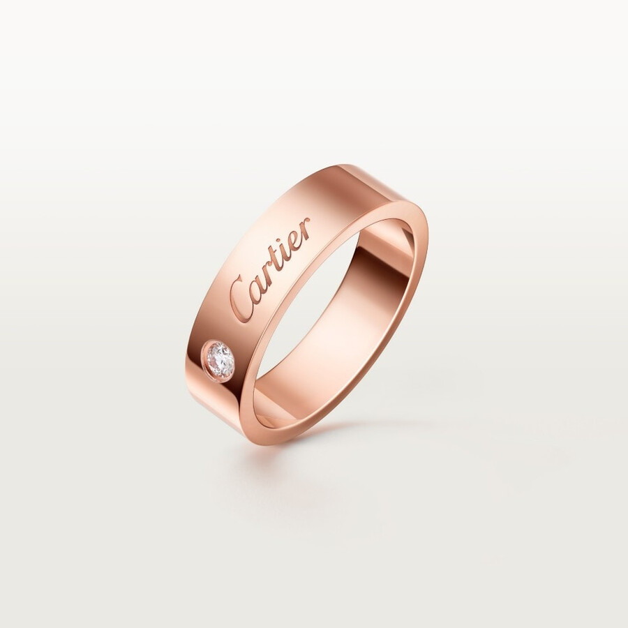 c de cartier wedding ring 5 mm width 1 diamond