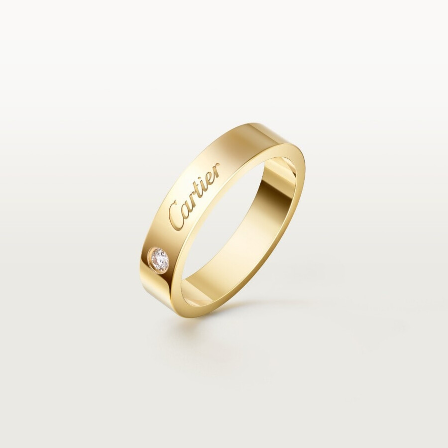 c de cartier wedding ring 4 mm width 1 diamond