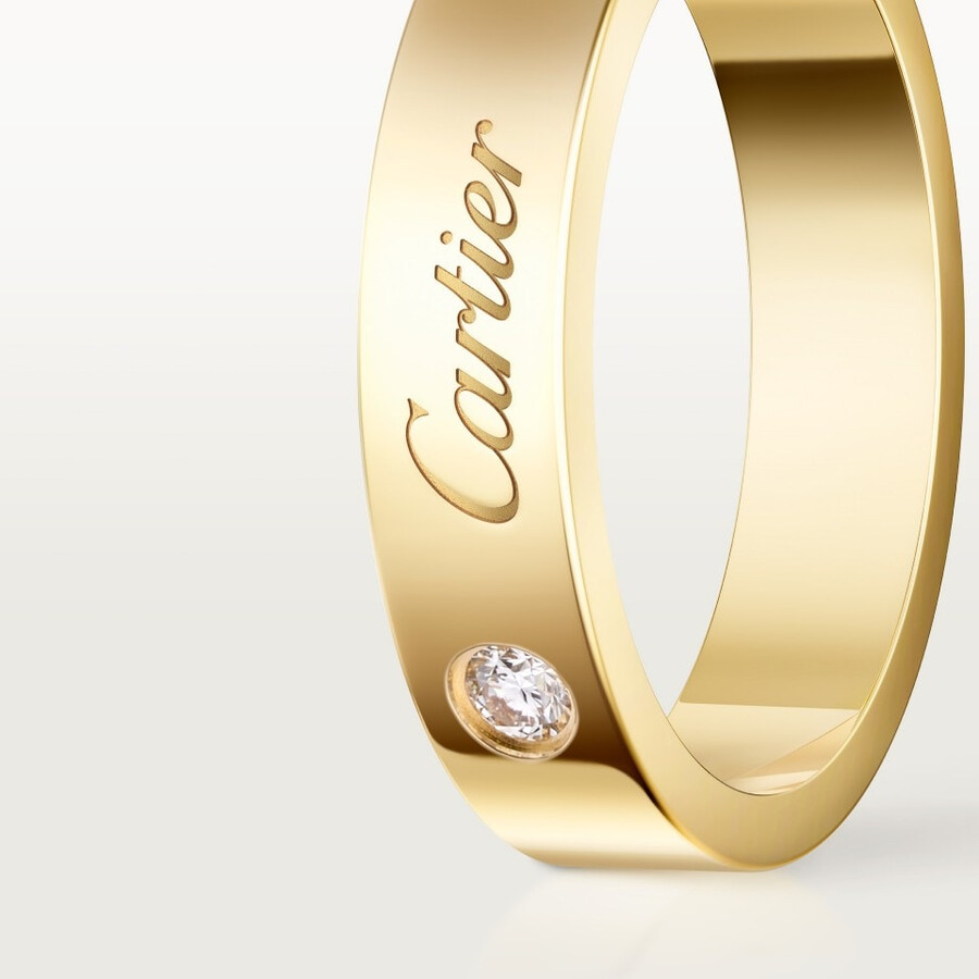 c de cartier wedding ring 4 mm width 1 diamond