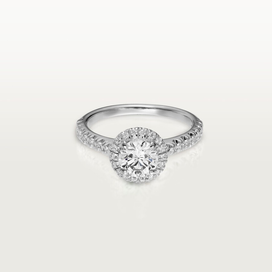 cartier destinée solitaire brilliant-cut diamond paved