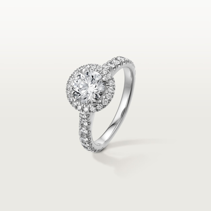 cartier destinée solitaire brilliant-cut diamond paved