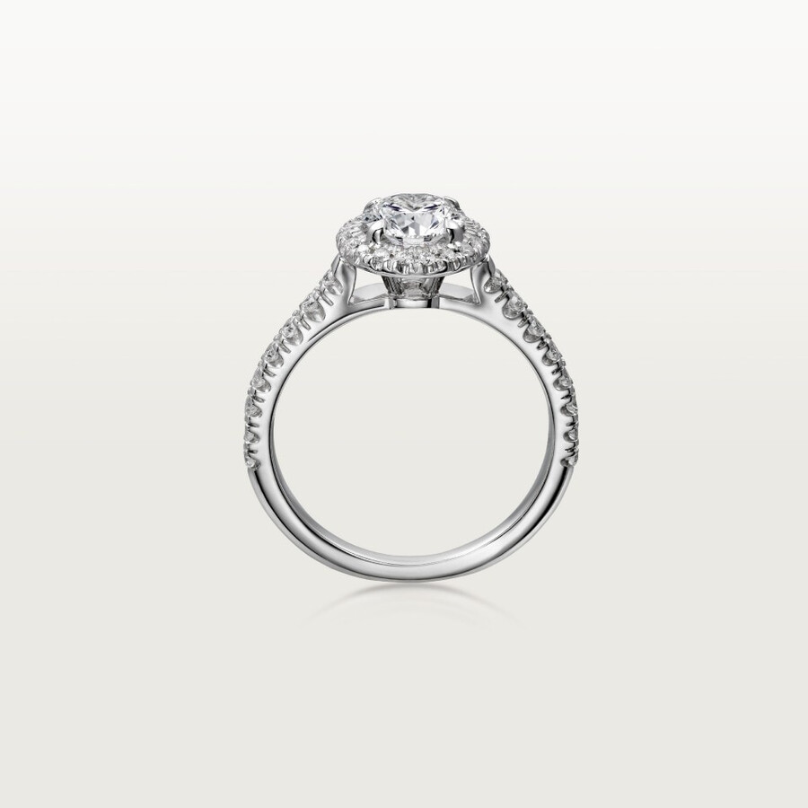 cartier destinée solitaire brilliant-cut diamond paved