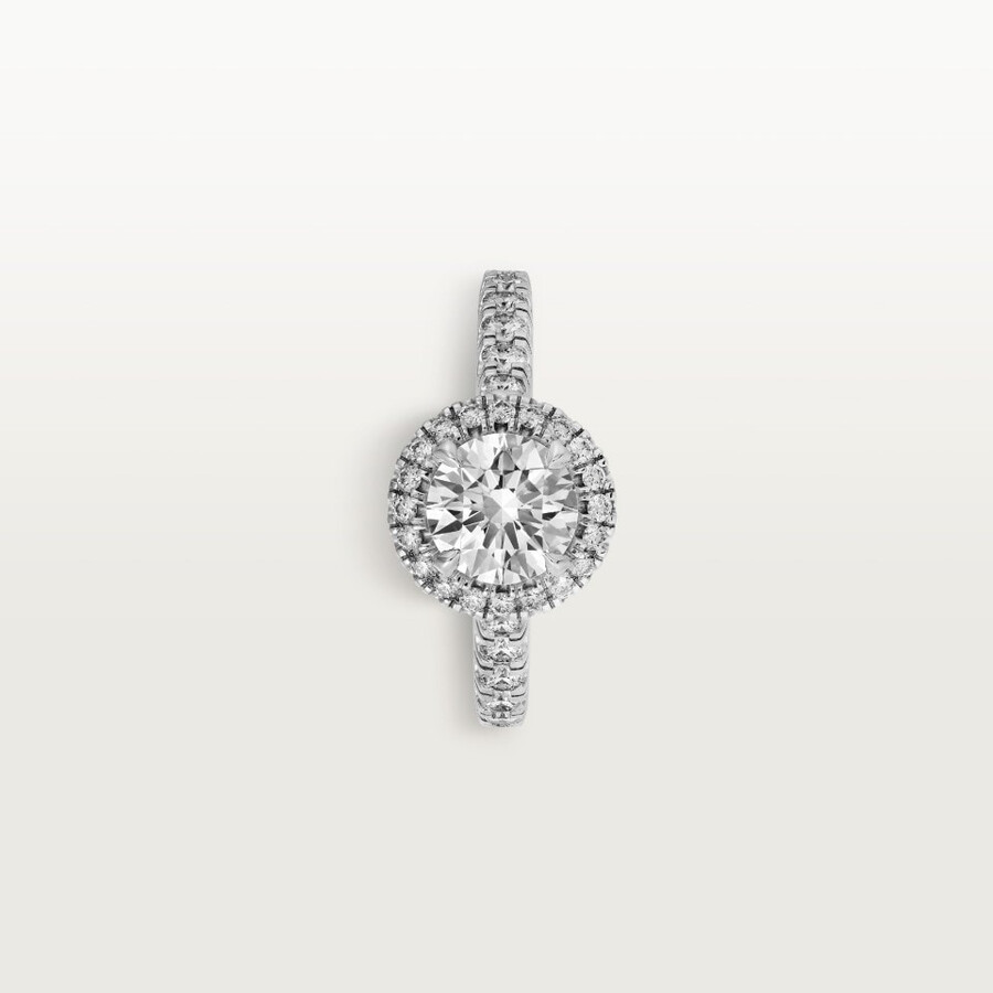 cartier destinée solitaire brilliant-cut diamond paved