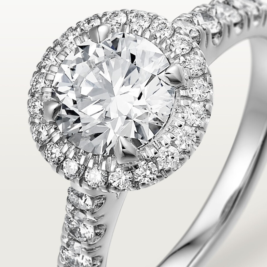 cartier destinée solitaire brilliant-cut diamond paved