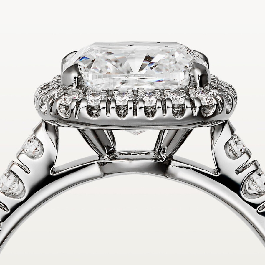 cartier destinée solitaire cushion-cut diamond paved