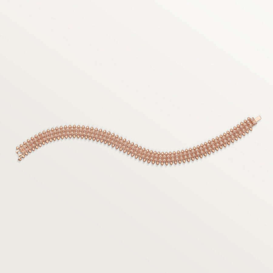 clash de cartier bracelet flexible double row paved