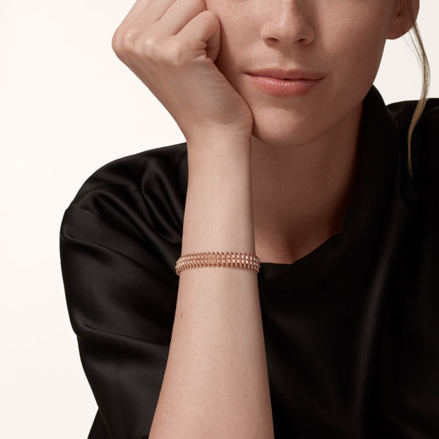 clash de cartier bracelet flexible double row paved