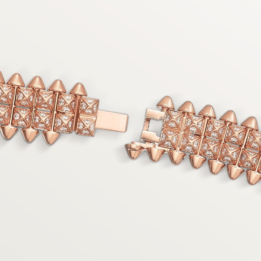 clash de cartier bracelet flexible double row paved