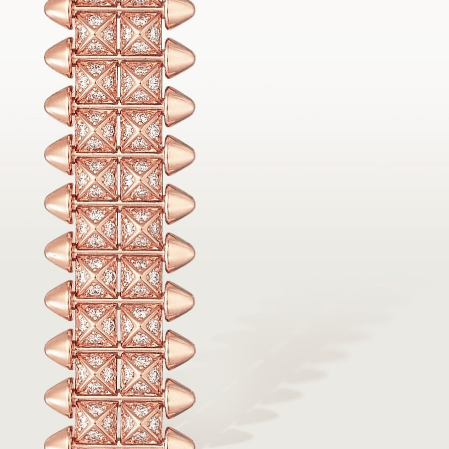clash de cartier bracelet flexible double row paved