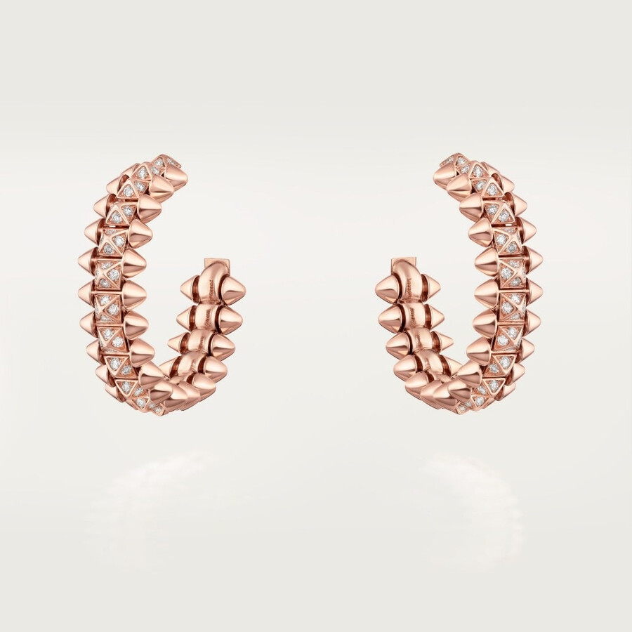 clash de cartier hoop earrings small model paved