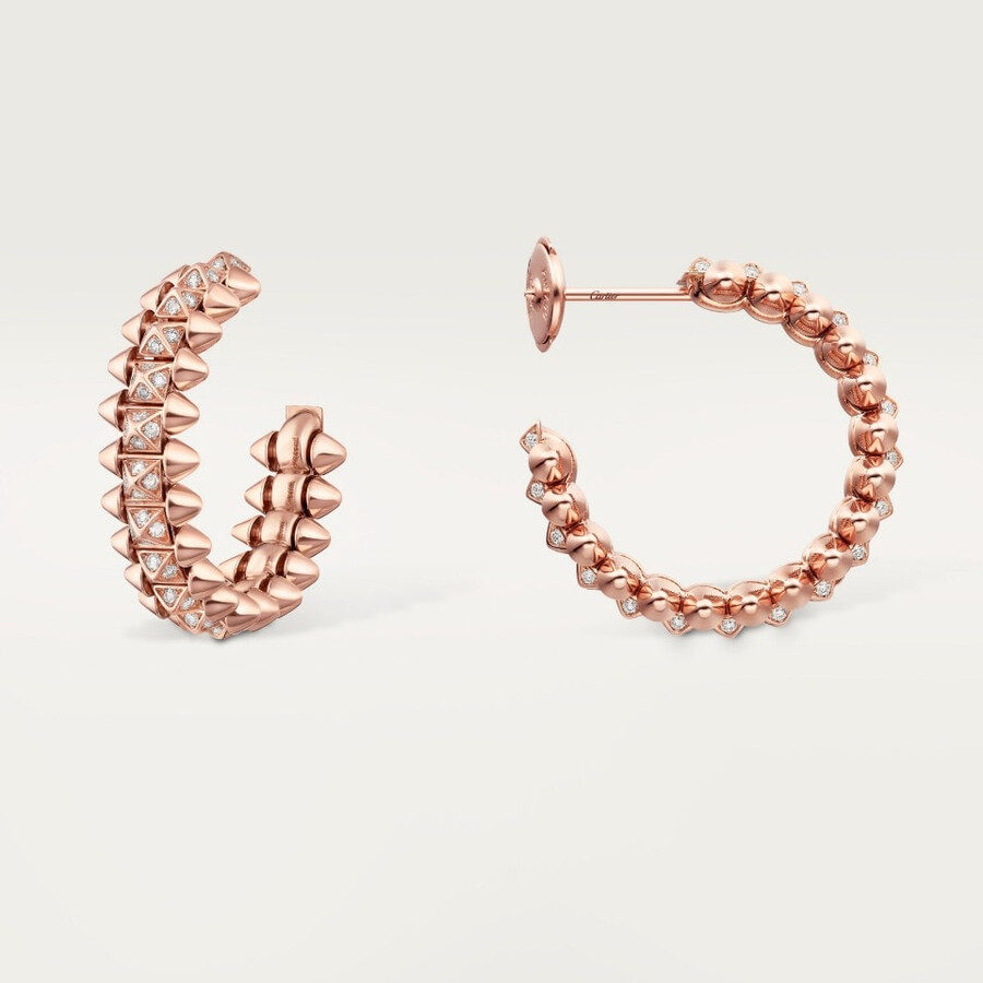 clash de cartier hoop earrings small model paved