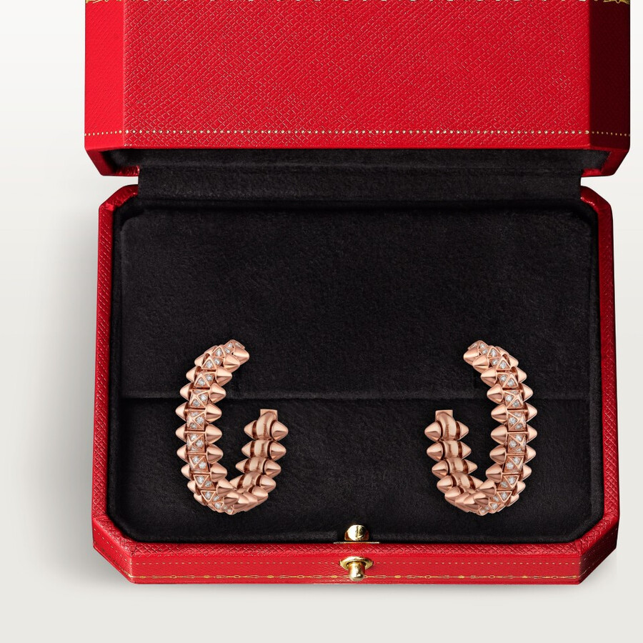 clash de cartier hoop earrings small model paved