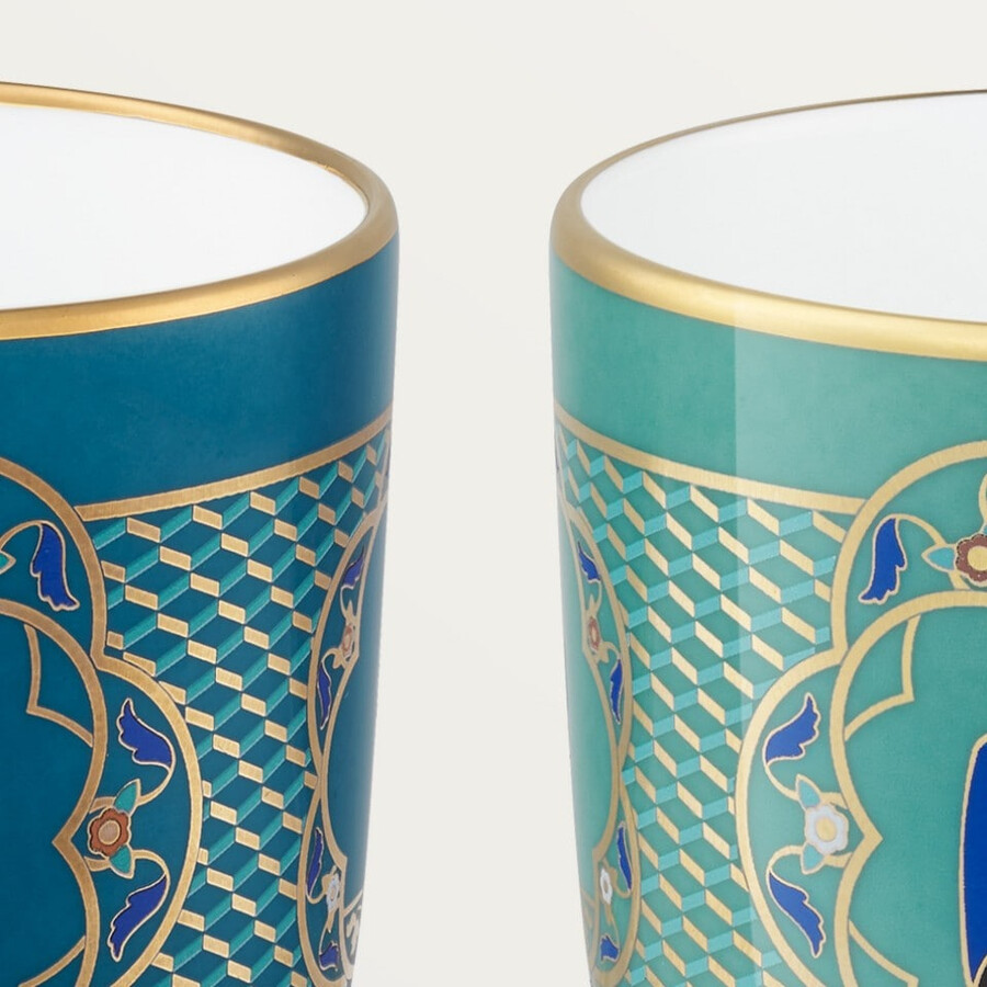 set of three panthère de cartier cups