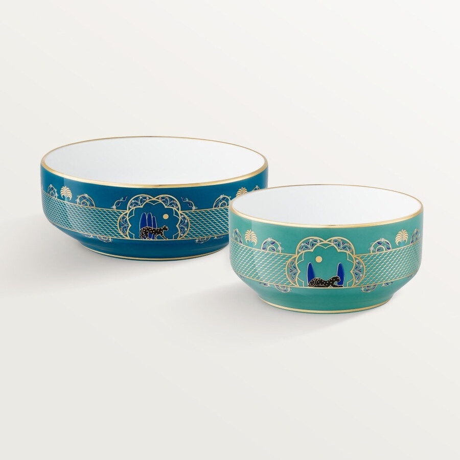 set of two panthère de cartier bowls