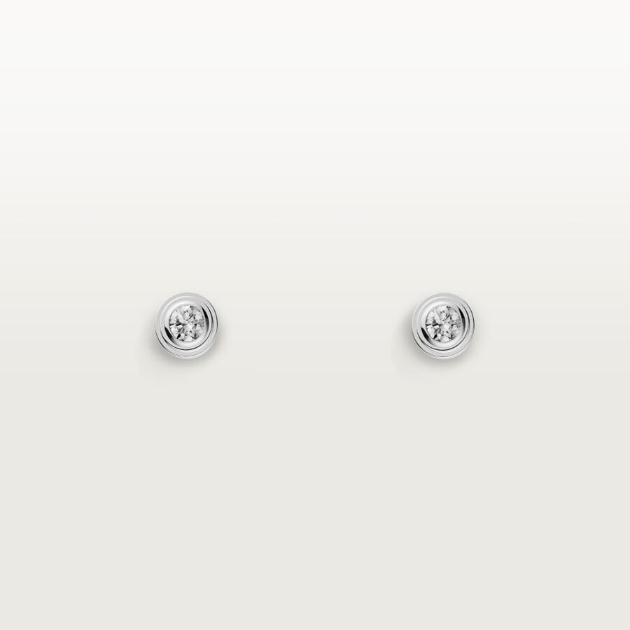 cartier damour stud earrings 2 diamonds mini model
