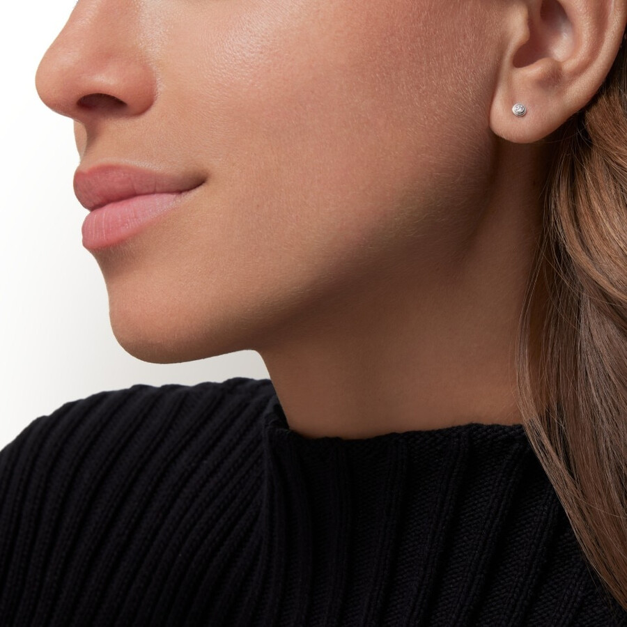 cartier damour stud earrings 2 diamonds mini model