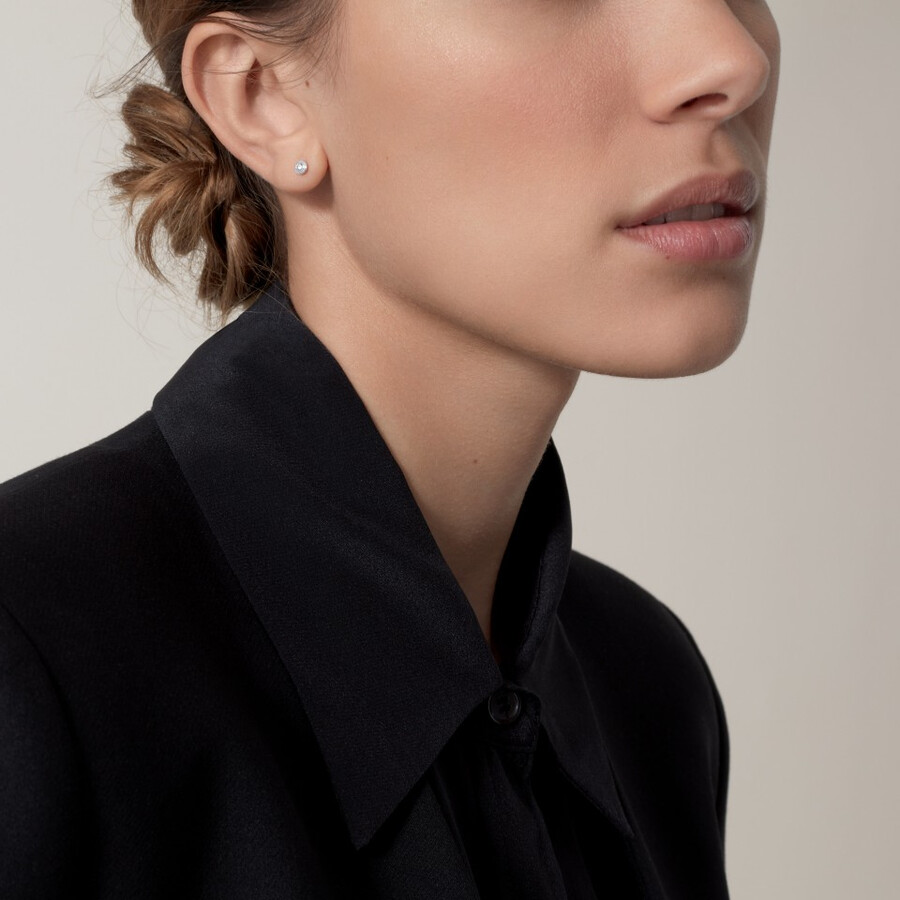 cartier damour stud earrings 2 diamonds mini model