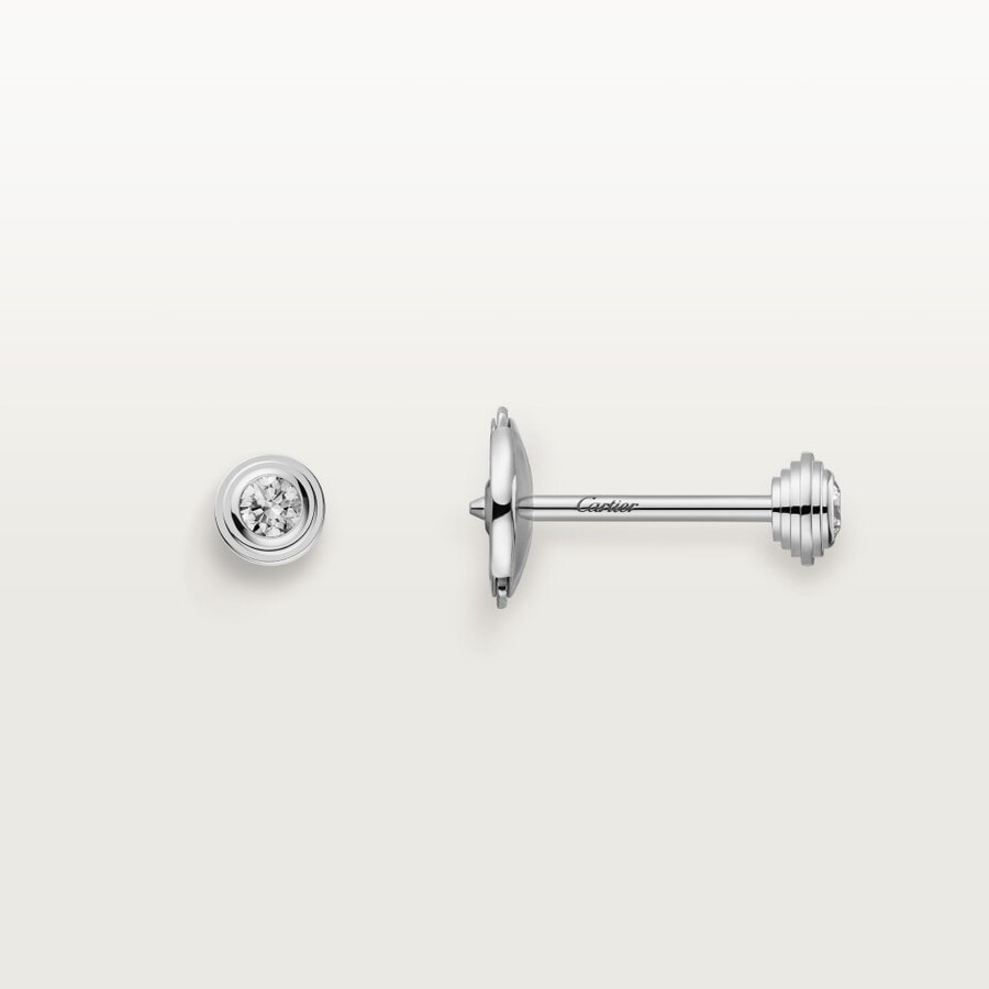 cartier damour stud earrings 2 diamonds mini model
