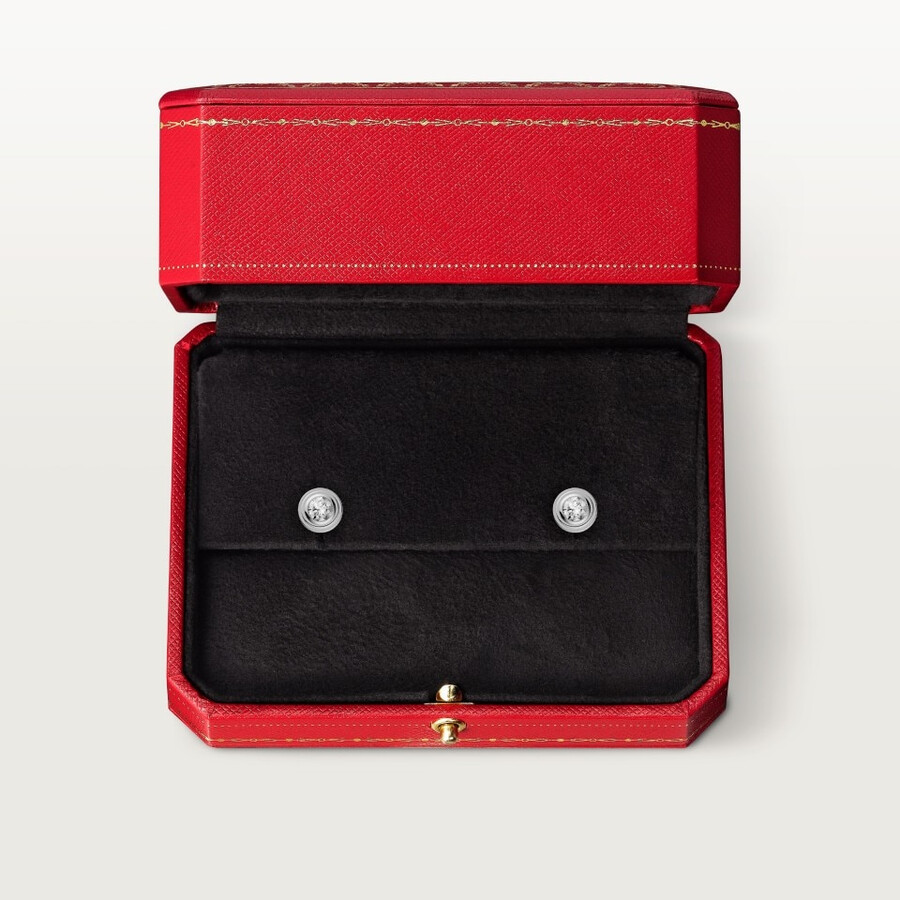 cartier damour stud earrings 2 diamonds mini model