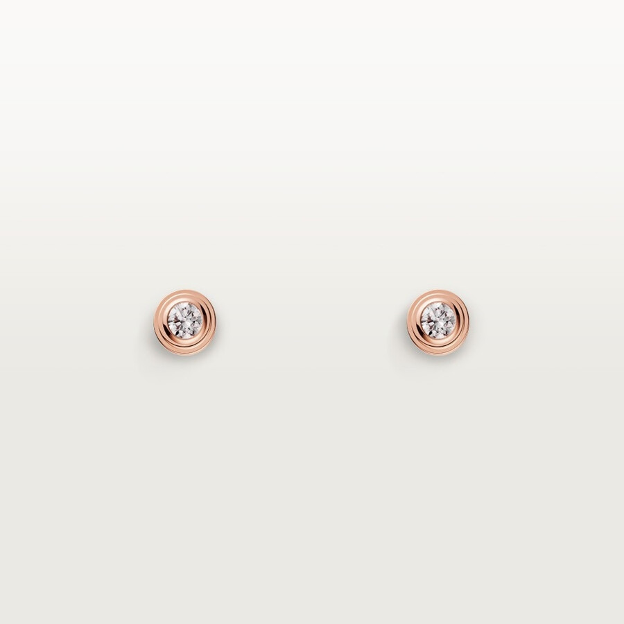 cartier damour stud earrings 2 diamonds mini model