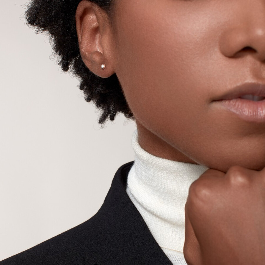 cartier damour stud earrings 2 diamonds mini model