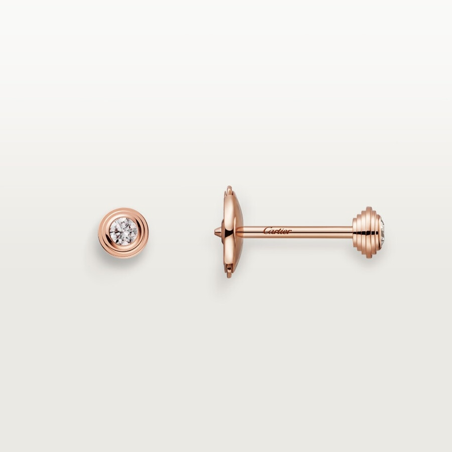 cartier damour stud earrings 2 diamonds mini model