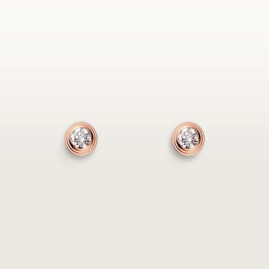 cartier damour stud earrings 2 diamonds small model