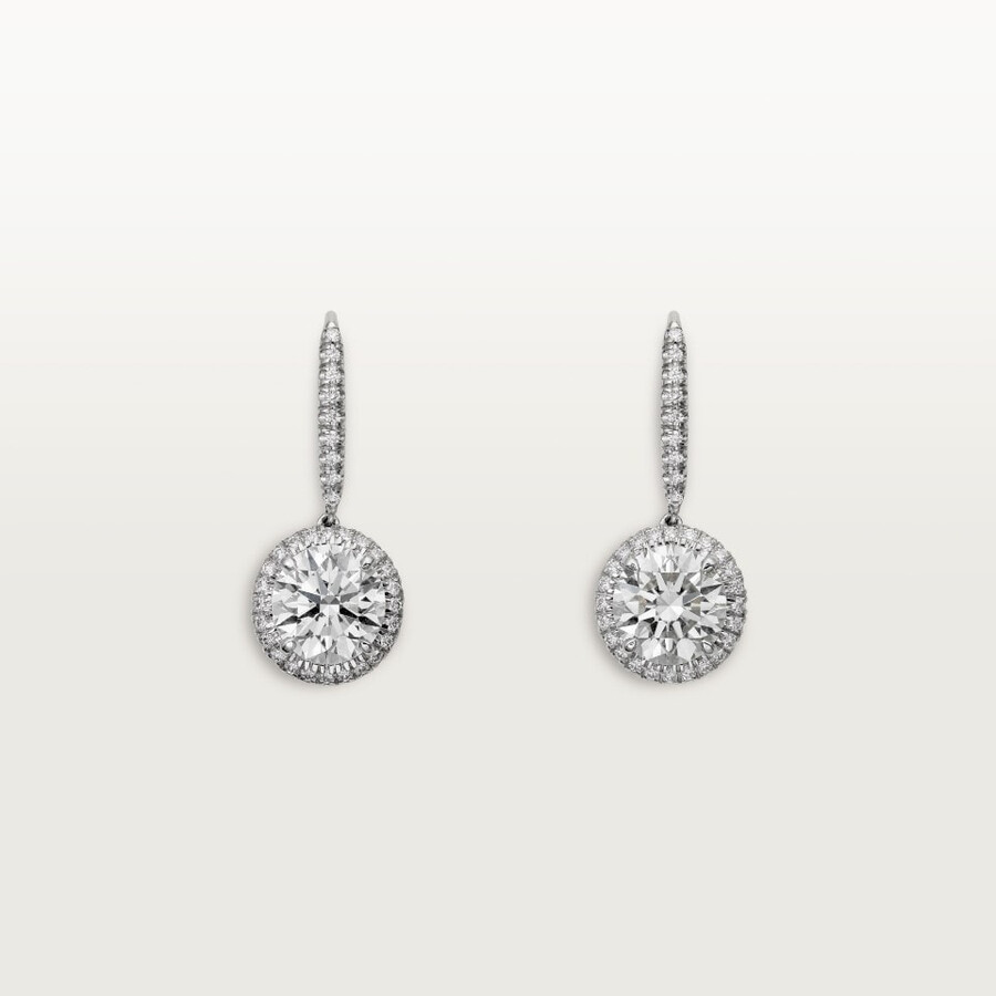 cartier destinée sleeper earrings 2 brilliant-cut diamonds paved
