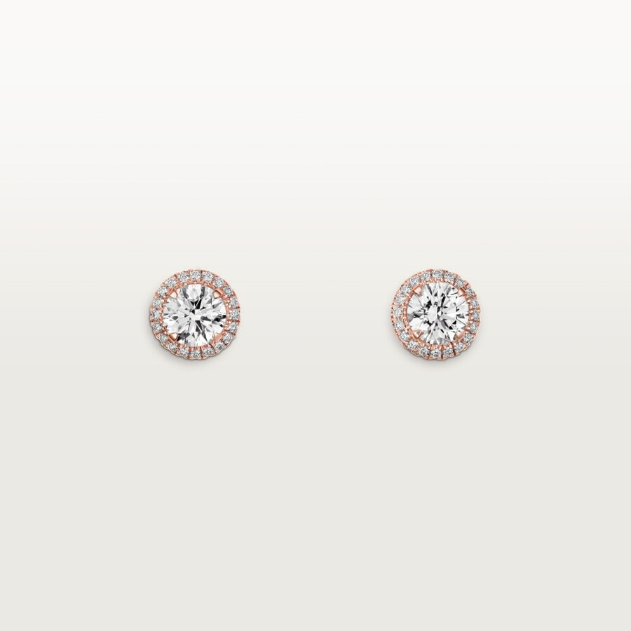 cartier destinée stud earrings 2 brilliant-cut diamonds paved
