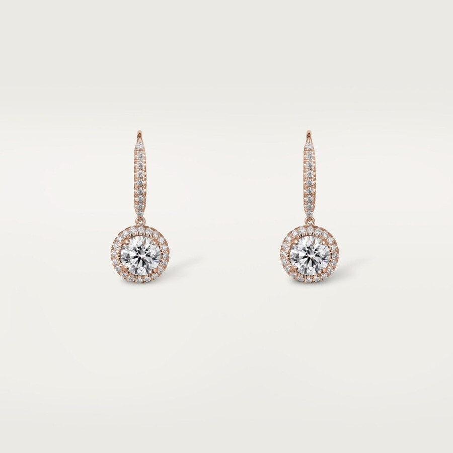 cartier destinée sleeper earrings 2 brilliant-cut diamonds paved