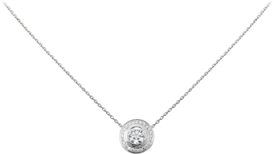 cartier damour pendant diamond paved