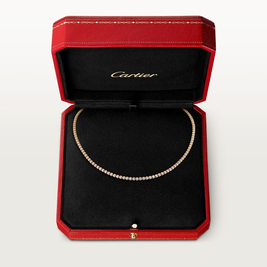 c de cartier essential lines necklace brilliant-cut diamonds
