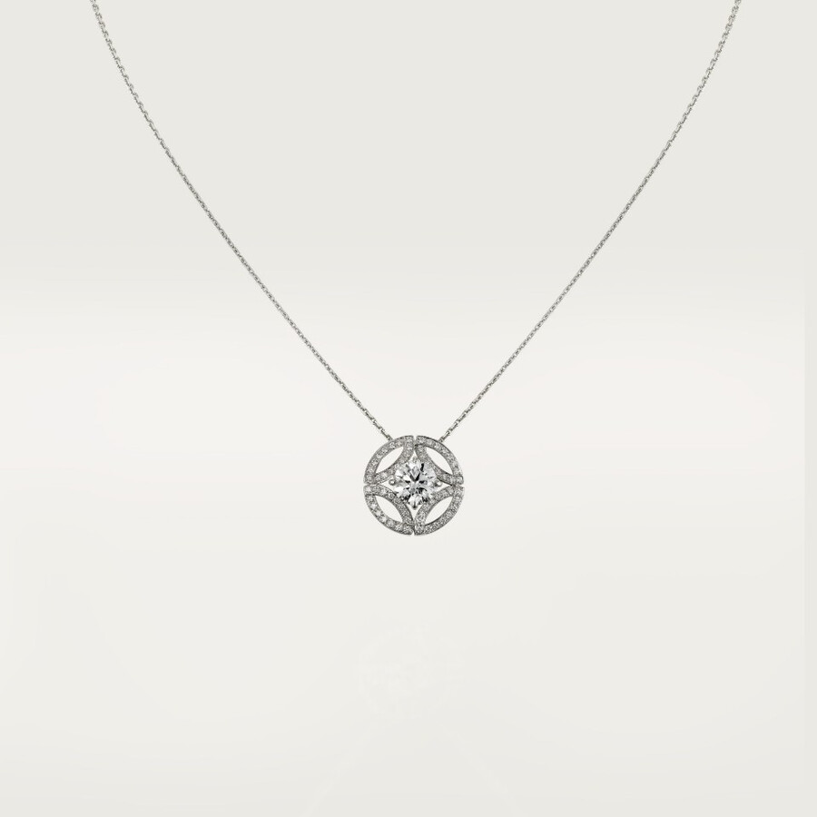 galanterie de cartier pendant brilliant-cut diamond paved