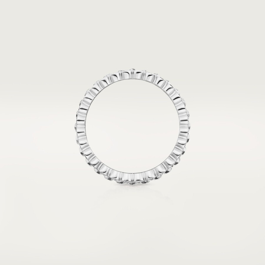 broderie de cartier ring triple row diamonds