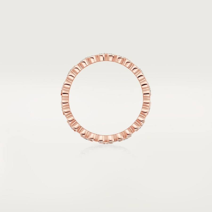 broderie de cartier ring triple row diamonds