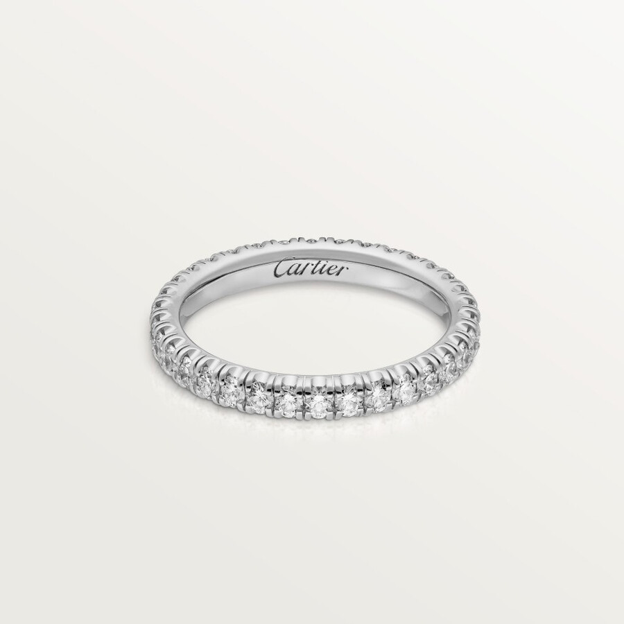 etincelle de cartier wedding band 2 mm width paved