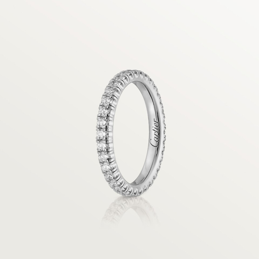 etincelle de cartier wedding band 2 mm width paved