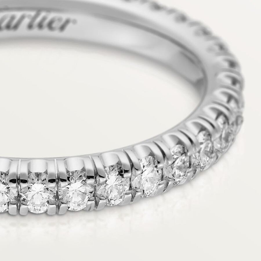 etincelle de cartier wedding band 2 mm width paved