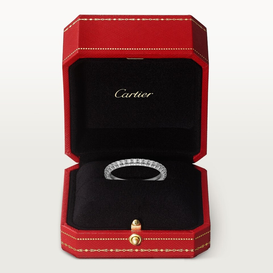 etincelle de cartier wedding band 2 mm width paved