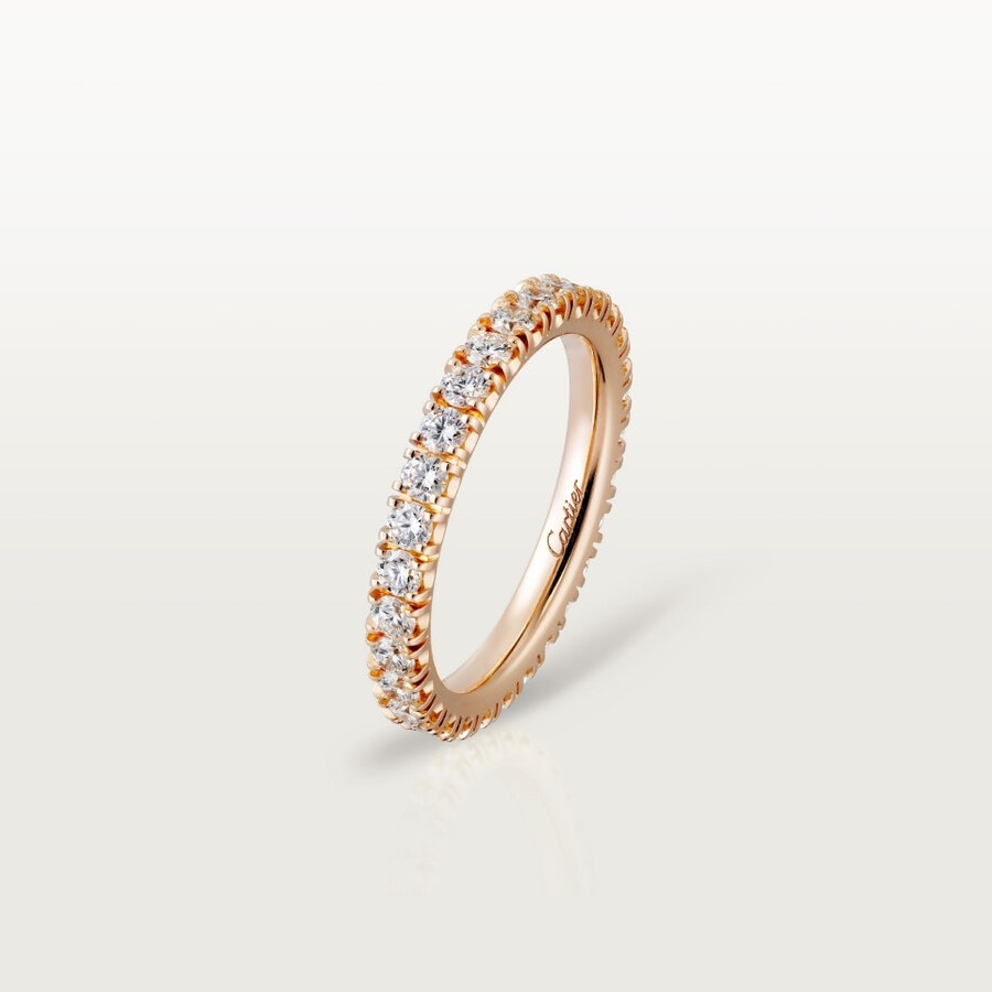 etincelle de cartier wedding band 2.6 mm width paved