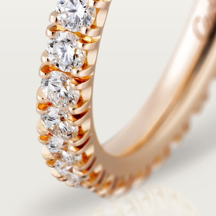 etincelle de cartier wedding band 2.6 mm width paved