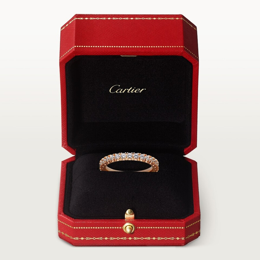etincelle de cartier wedding band 2.6 mm width paved