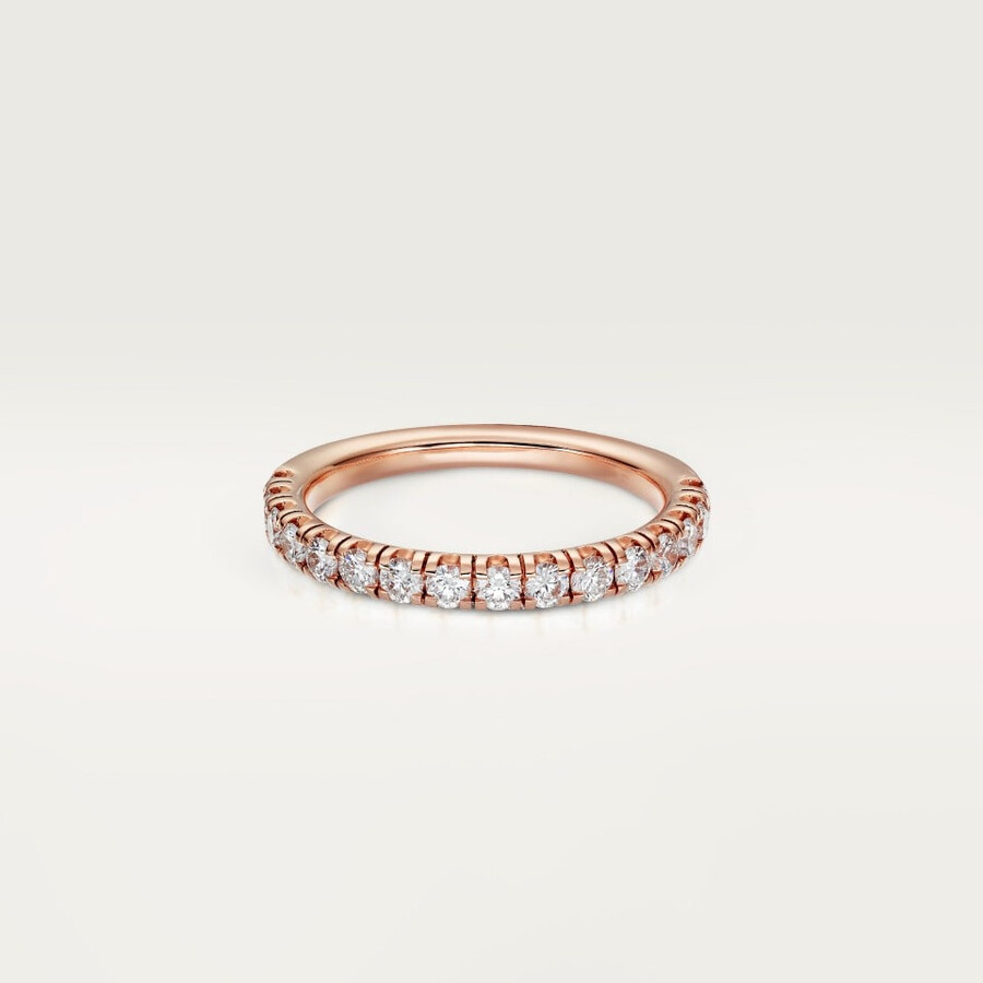 etincelle de cartier wedding band 2.6 mm width semi-paved